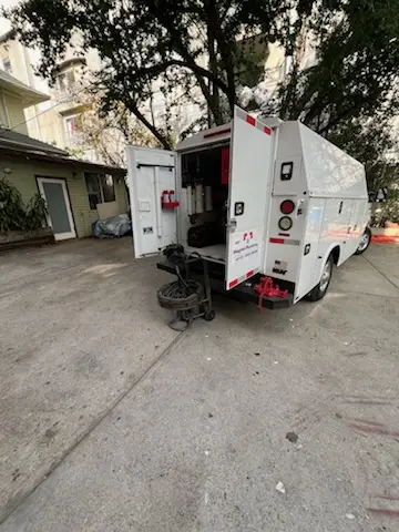 Magnet Plumbing service vehicle on-site for Water Heater Repair in Tree Top Station